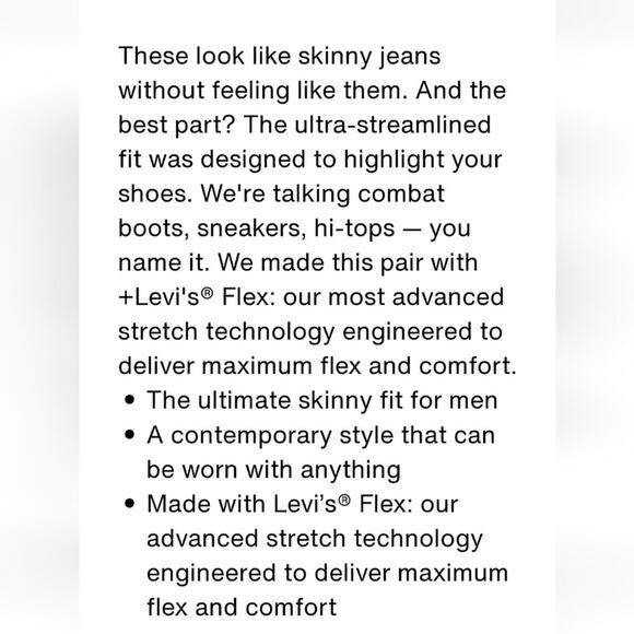 Levi's Premium NWT Eco Performance Flex Straight Taper Blue Jeans 29×32 - Picture 11 of 12